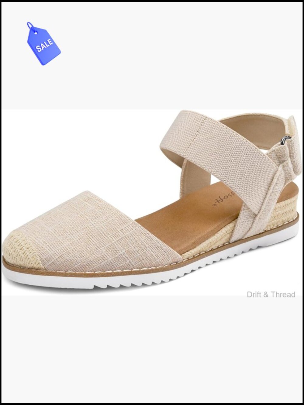 Closed Toe Espadrilles Wedge Sandals Slip On Elastic Ankle Strap Walking Shoes